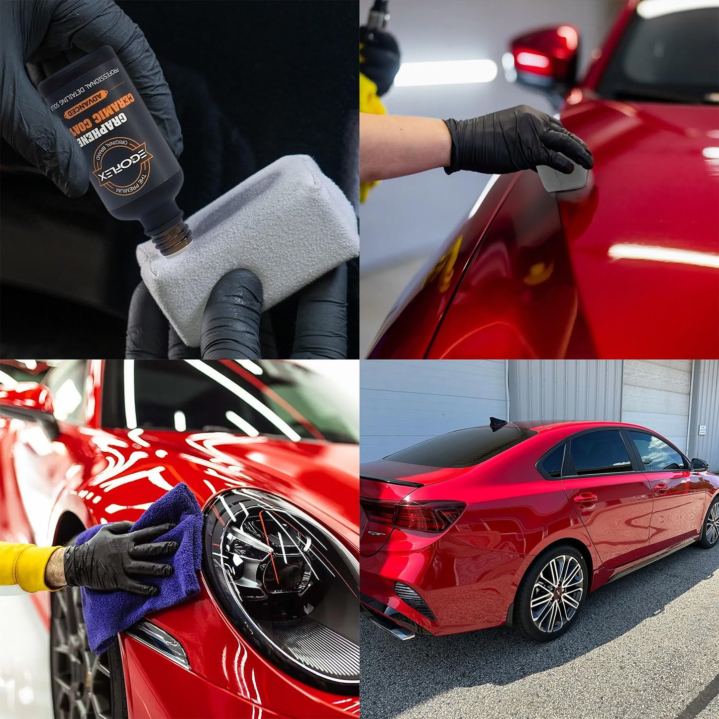Graphene Ceramic Coating for Cars - 20H Professional Grade Top Coat Detailing Kit 50ML - Heavy Duty Automotive Paint Sealant for after Car Wash - Ultimate Hydrophobic Protection and High Gloss Shine