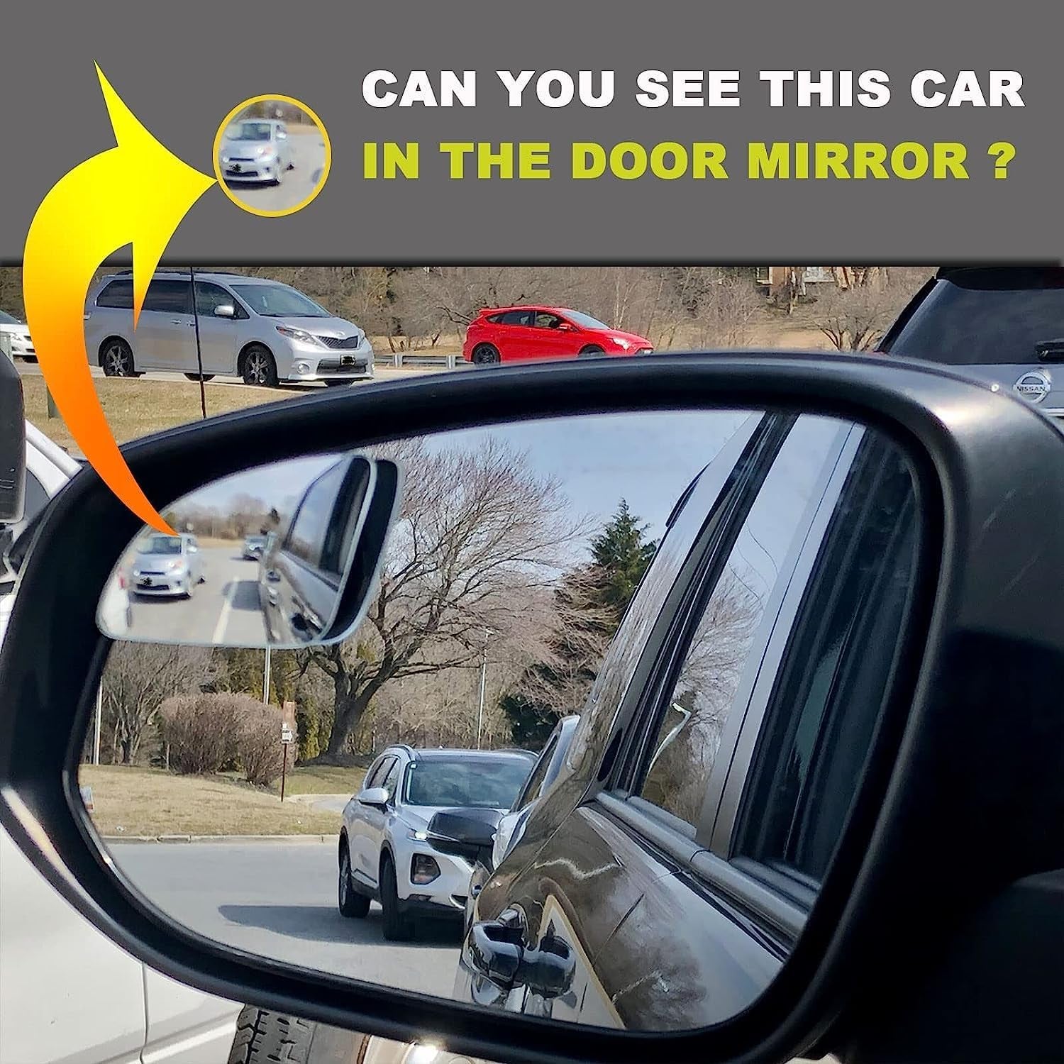 Blind Spot Mirror, Fan Shape Curved Blind Spot Mirror, Upgrade HD Glass Wide Angle Mirror, Frameless 360° Adjustable Convex Rear View Mirror for Cars Trucks and SUV Big Fan Shaped 2Pcs