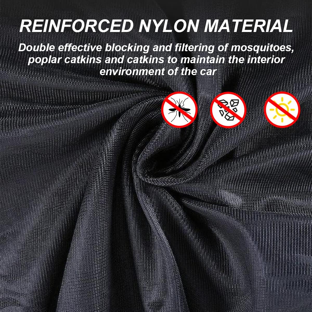 Universal Car Window Shade, 2 Pack Car Rear Side Window Sunshade for Sun Glare, UV Rays and Privacy Protection, Universal for Most Cars, Suvs, Sedans, Baby Car Shades for Side Window (Rear)